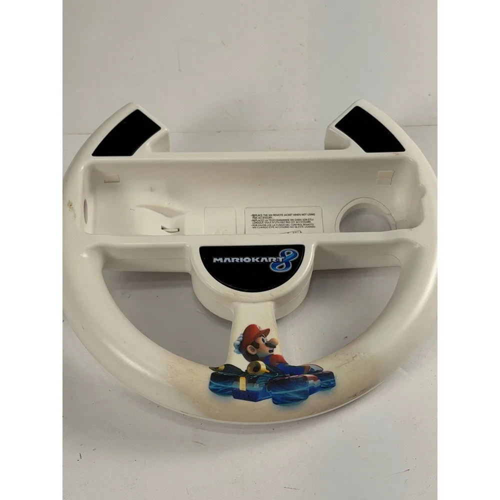 Nintendo Mario Kart 8 Racing Wheel Wii Wii U Remote Controller Accessory White